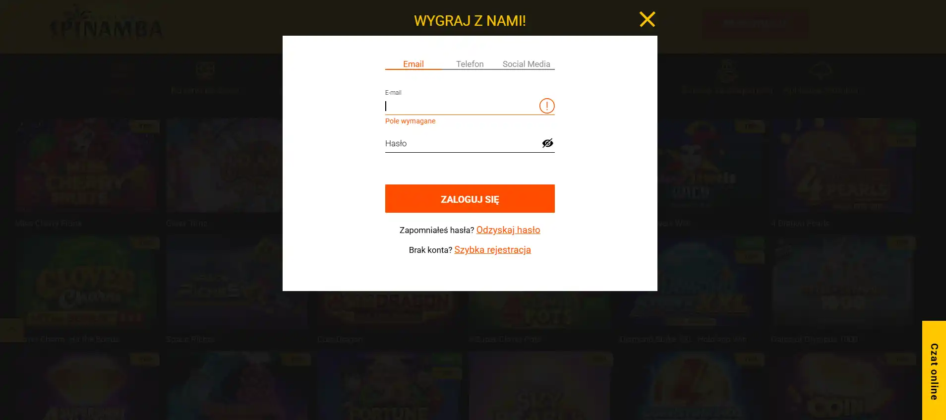 Rejestracja Spinamba i konto – przewodnik dla Polski